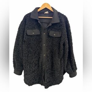 Super soft oversized Boucle Jacket in Black